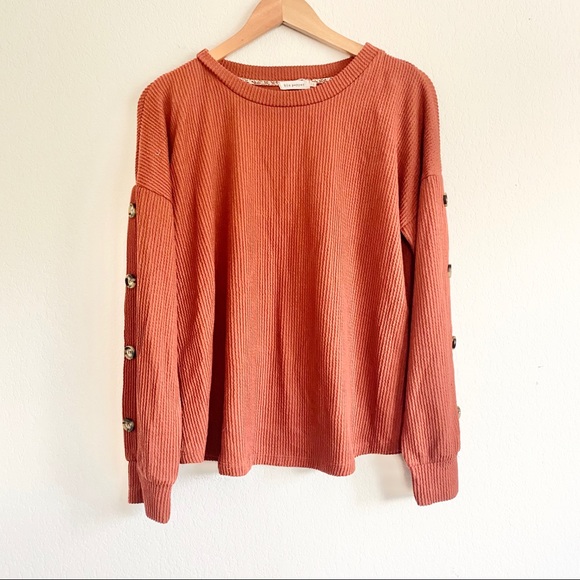 Blu Pepper Tops - NordstromBlu Pepper Burnt Orange Button Sleeve Top